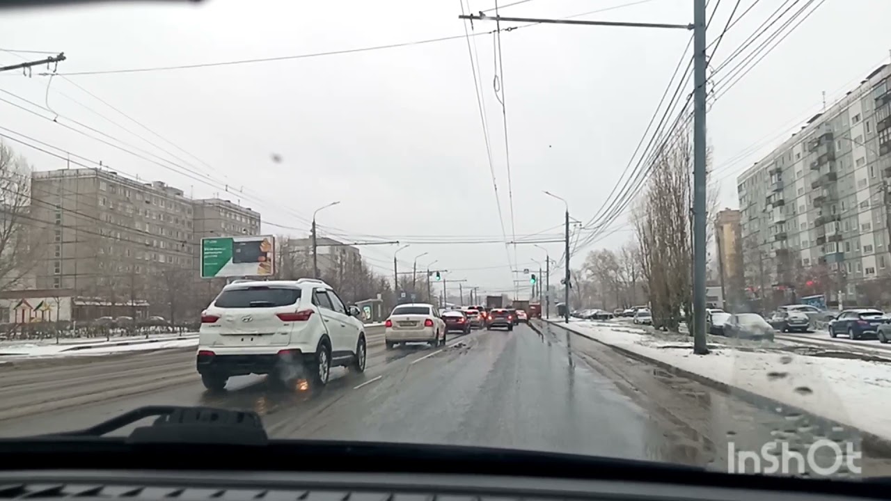 Впервые за рулём в городе! метель не помеха)