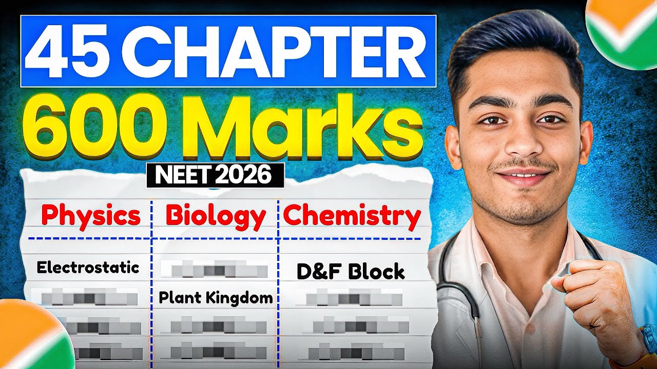 &ldquo;NEET 2026: Sirf Ye 45 Chapters Padh Lo | 600+ Marks Guaranteed 🔥 (With Proof)&rdquo; #neet #mostimportant