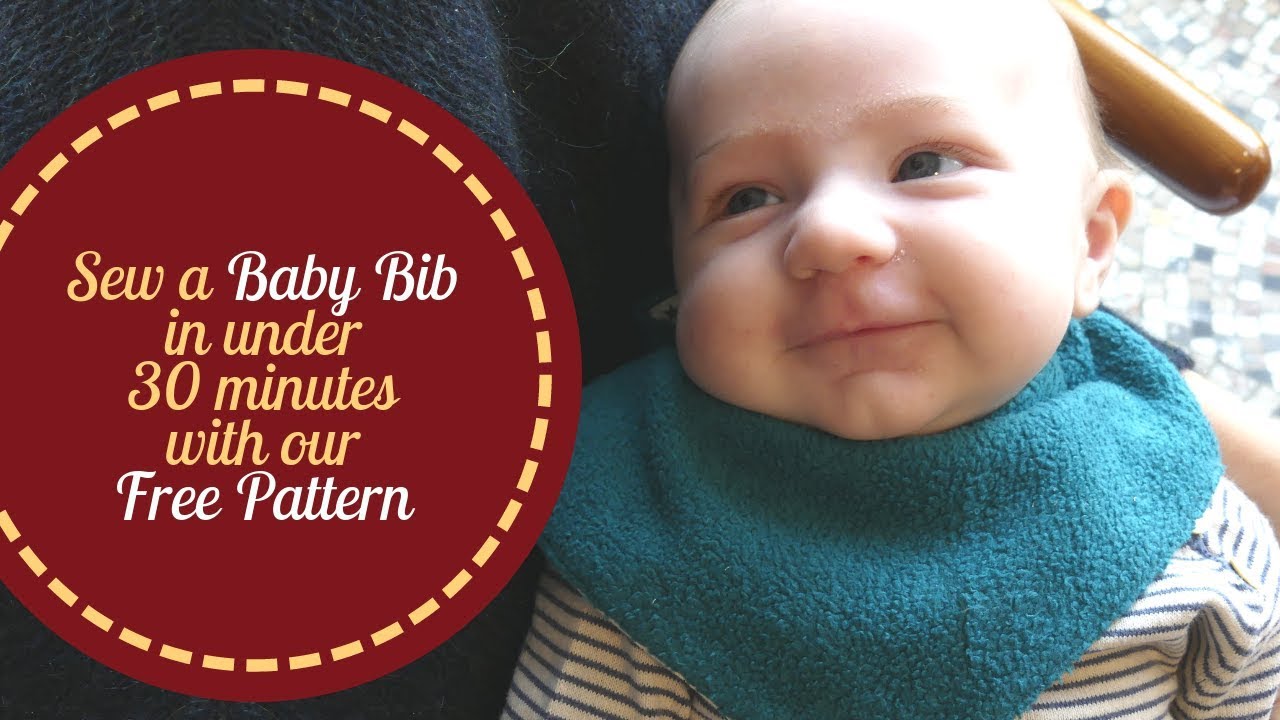 Sew a baby bib in under 30 minutes with our free pattern