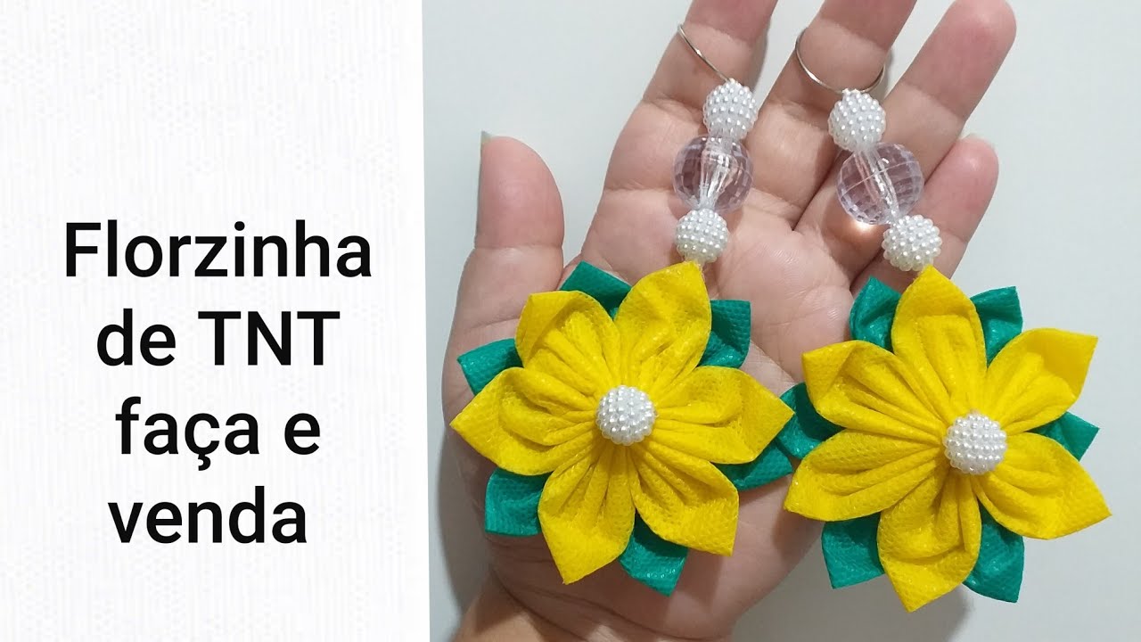 Chaveiro flor de tnt ( Fácil e rápido)
