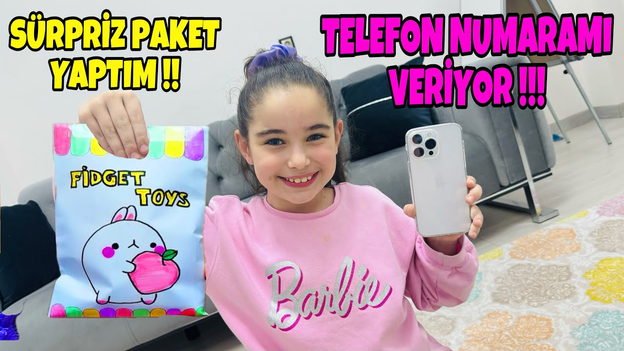 ELİF SİNEM FİDGET SÜRPRİZ PAKET HAZIRLADI !! EYVAH YELEFON NUMARASINI VERECEK !!