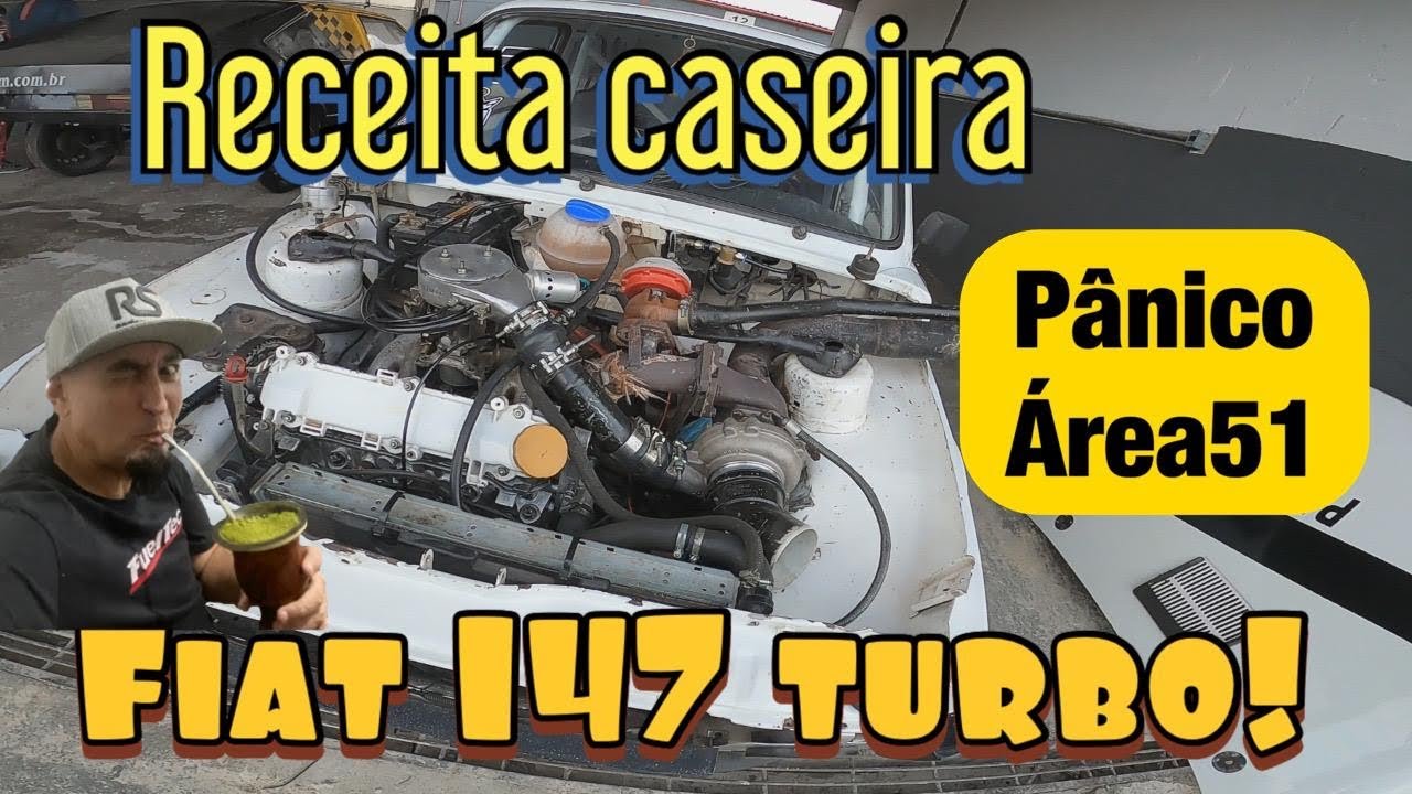 Carburado, biela original...Fiat 147 turbo coloca pânico em quem coloca do lado na Área 51!