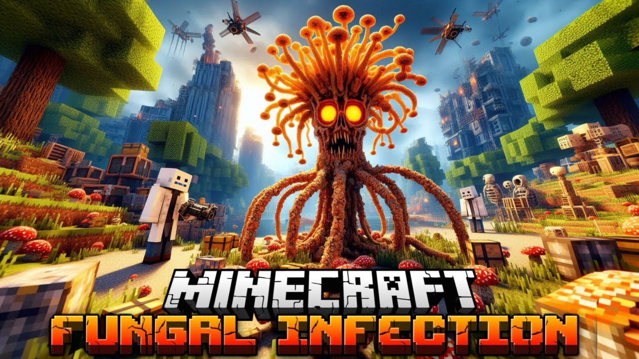 ¡Los hongos invaden Minecraft y todo se vuelve loco! - Fungal Infection Spore - Minecraft mods