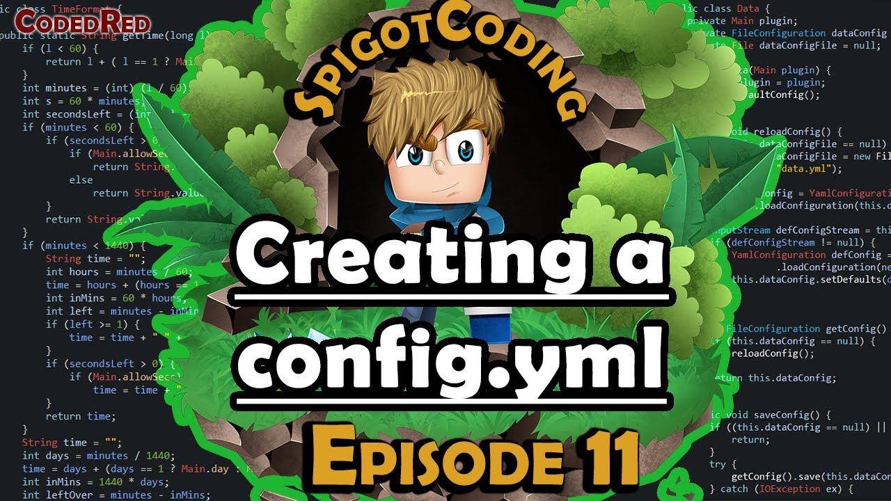 How to make a Spigot 1.15 plugin (Ep11) Creating a config.yml file