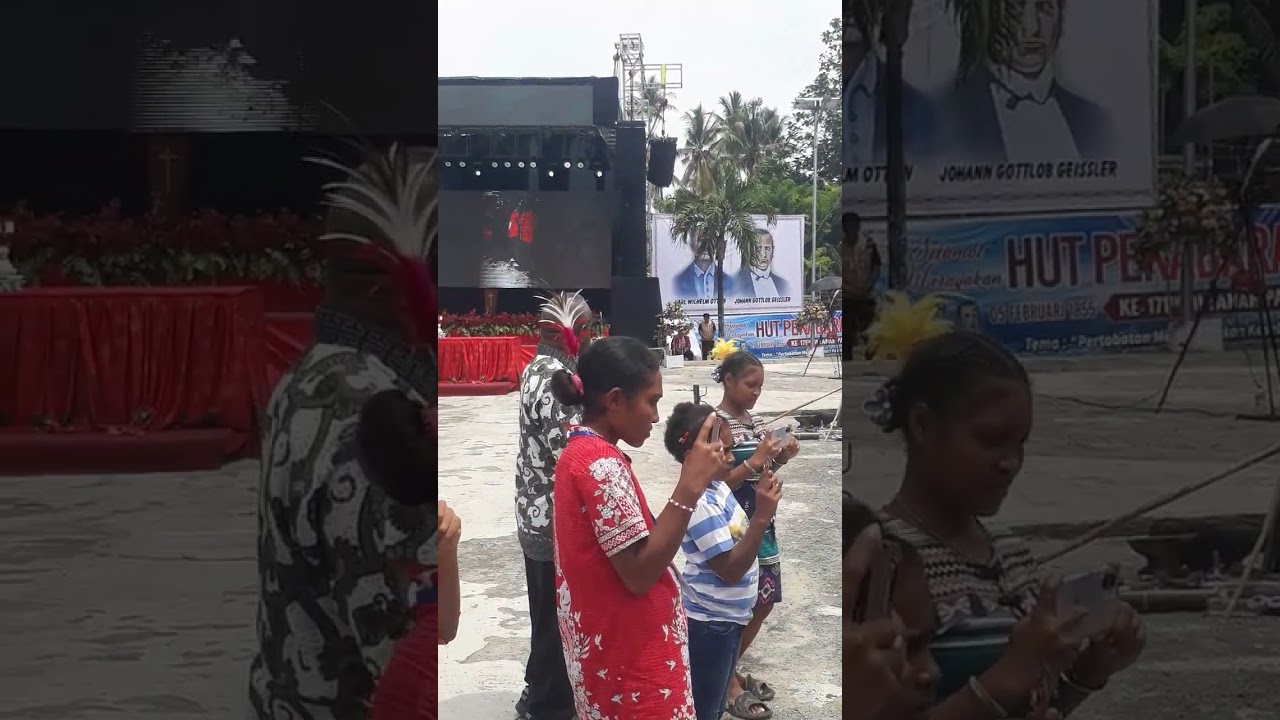 Tampil pentas di pulau mansinam oleh vocal grup jamayes,,,wapur,,part ke 2.🙏🏻
