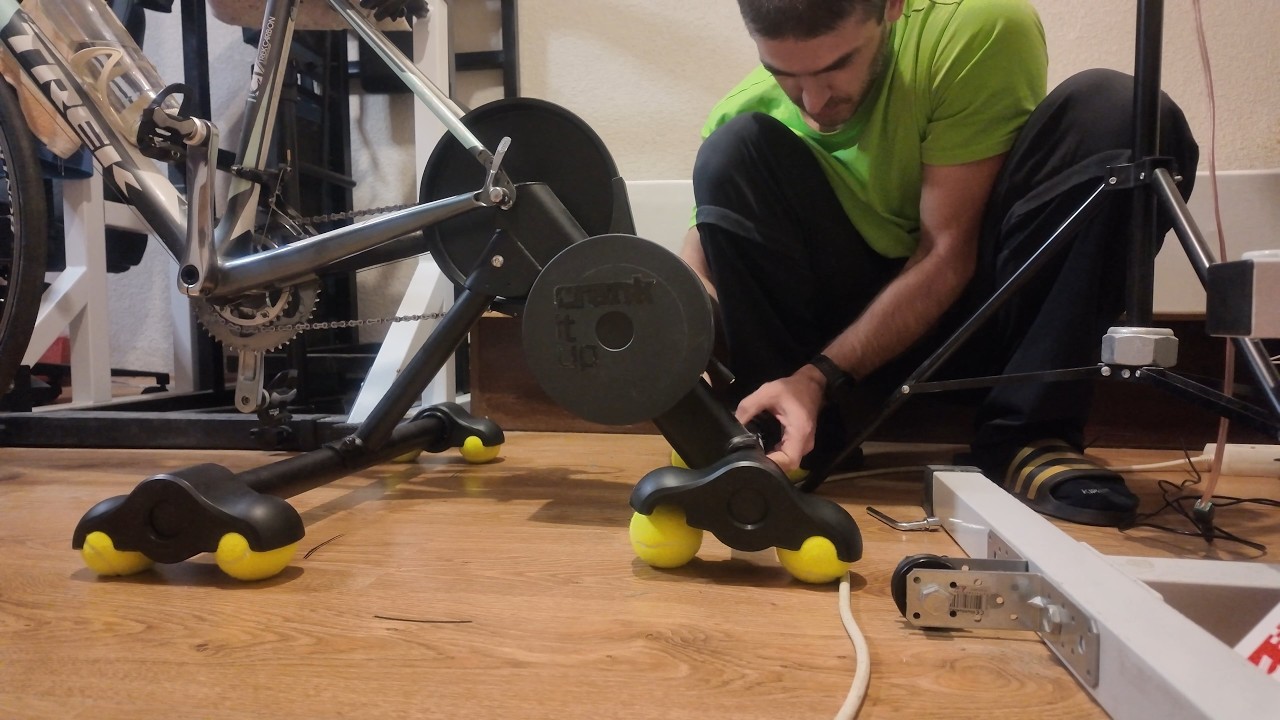 Cycling Training Foot Pads with Tennis Ball for Wahoo Kickr Core 1 from Temu.