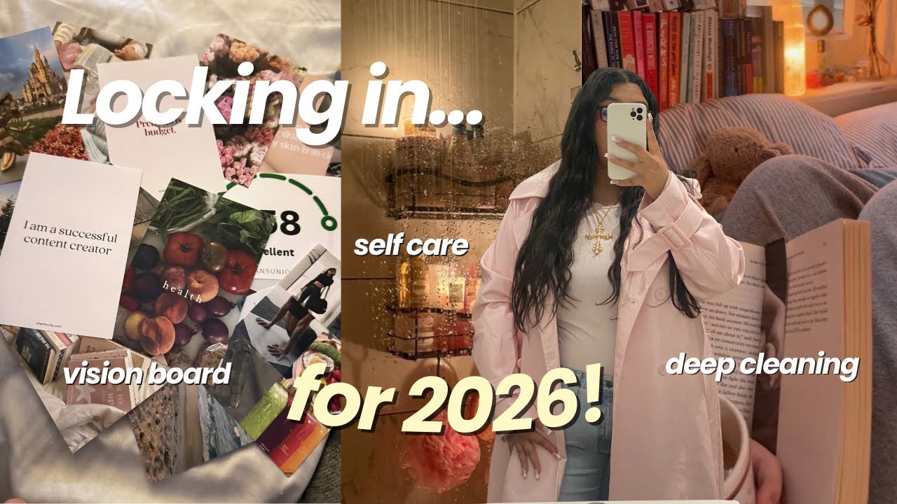 *NEW YEAR* vlog | vision board, deep cleaning, solo days