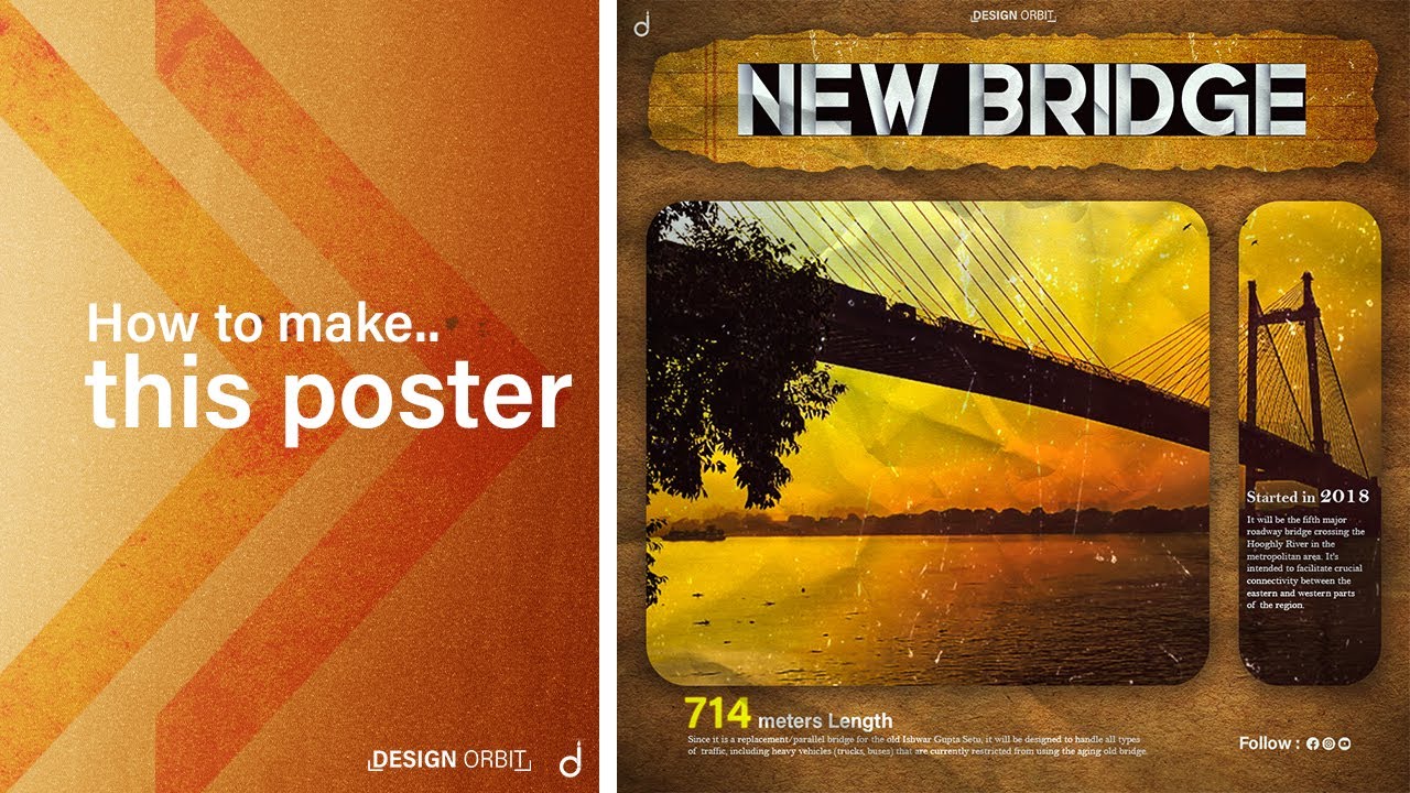 How to Design Bridge Poster in Photoshop | Easy Tutorial