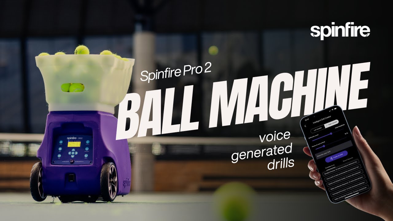 Spinfire Pro 2 Tennis Ball Machine - Voice-Generated Drills