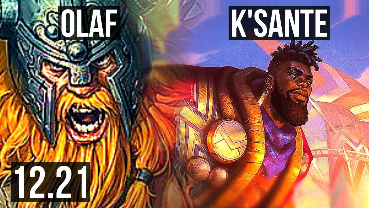 OLAF vs K'SANTE (TOP) | 9 solo kills, 10/3/6 | EUW Master | 12.21