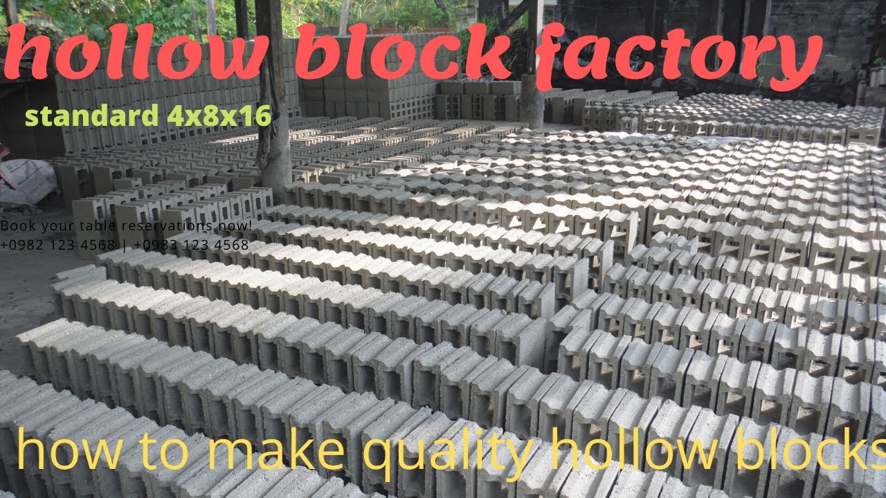 How to mix and make quality hollow blocks