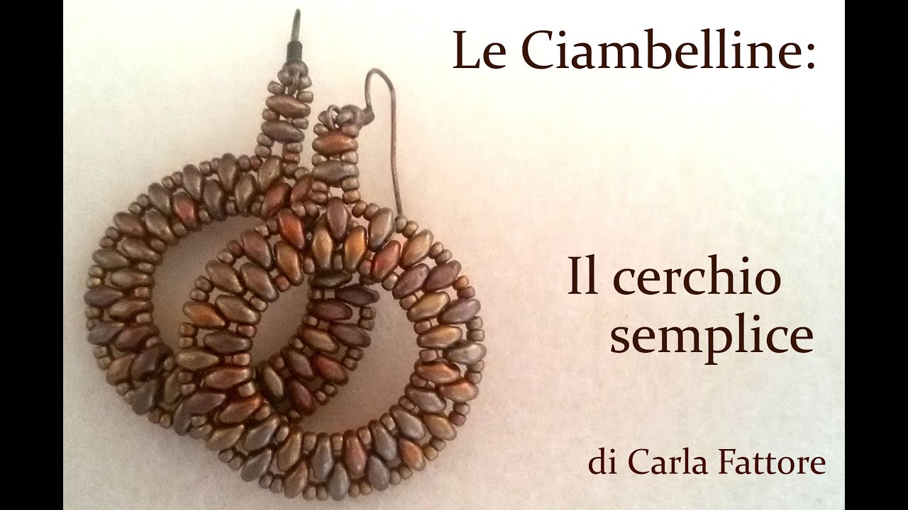 DIY Tutorial Orecchino Cerchio con SuperDuo e Rocailles