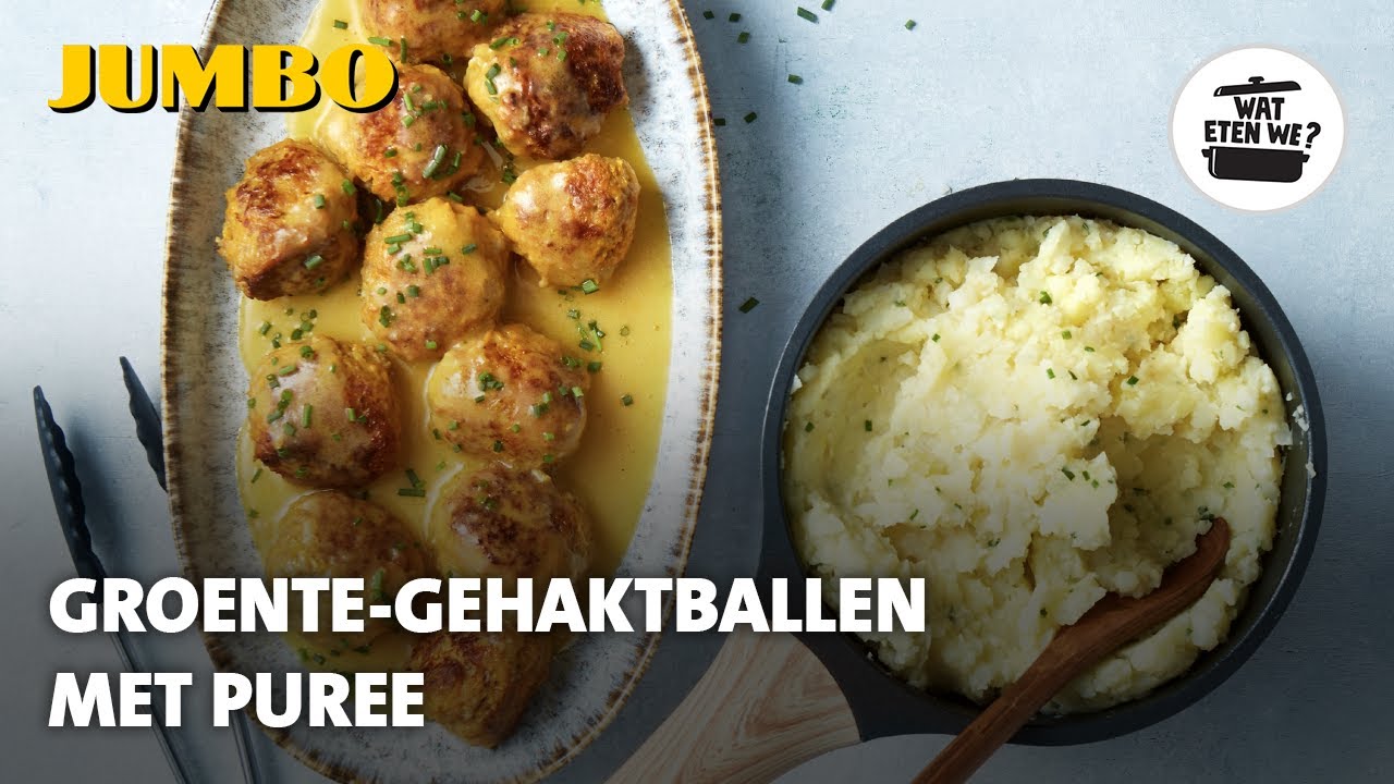 Wat eten we? Groente-gehaktballen met aardappelpuree