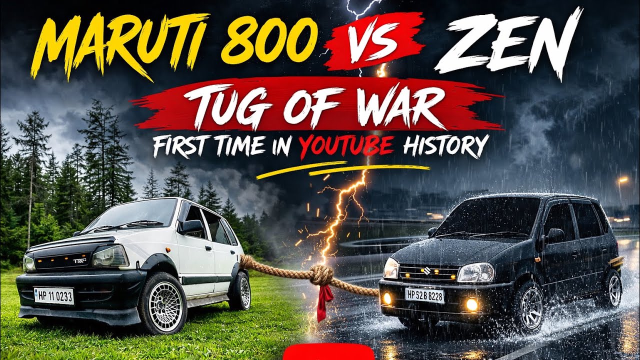 😍First time on YouTube 😍 Tug of War 👉🏻Maruti zen vs Maruti 800🤝 #tranding #viralvideo