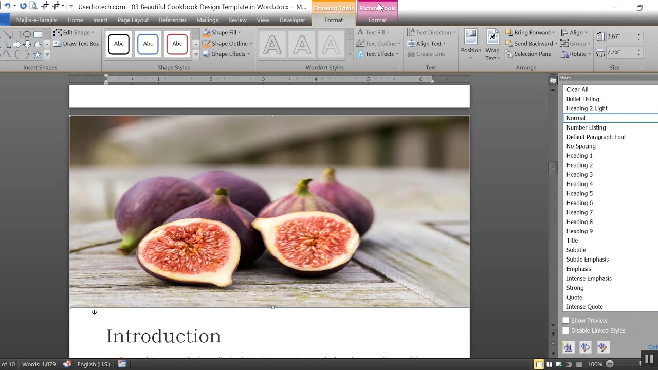 Beautiful Cookbook Design Template in Word