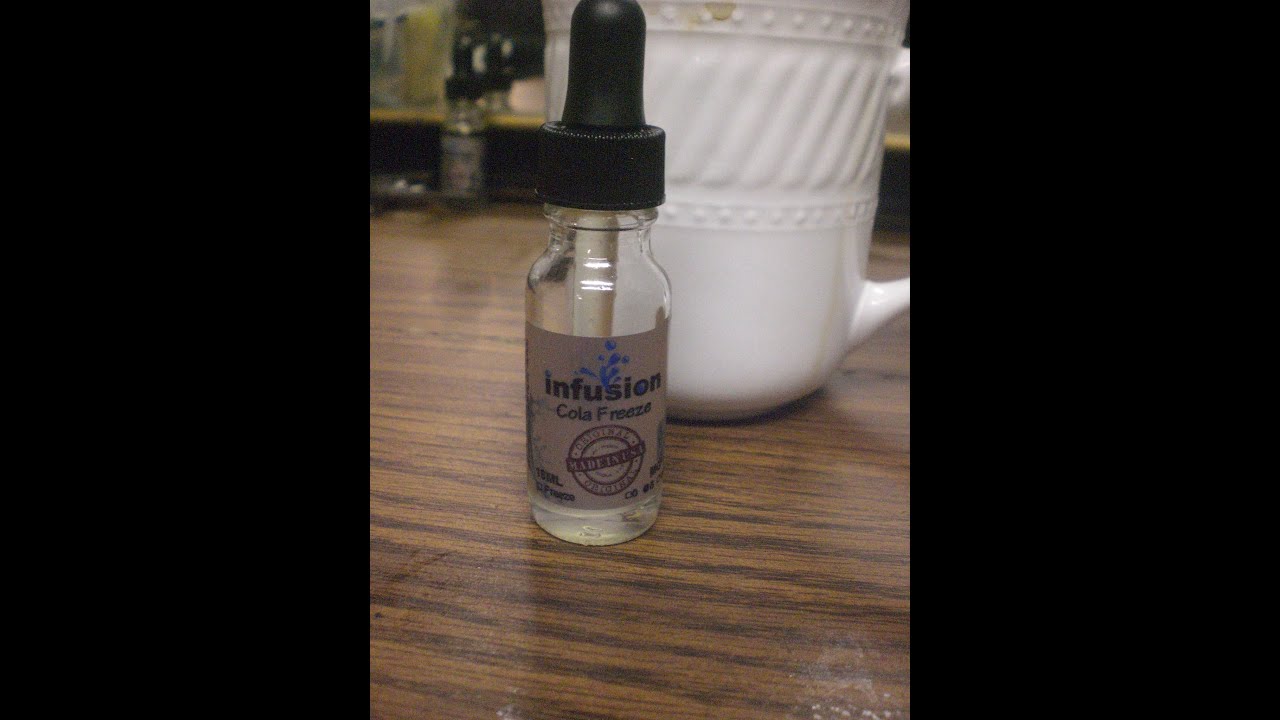 Infusion Ejuice Eliquid review: Cola Freeze 6mg 15ml glass bottle