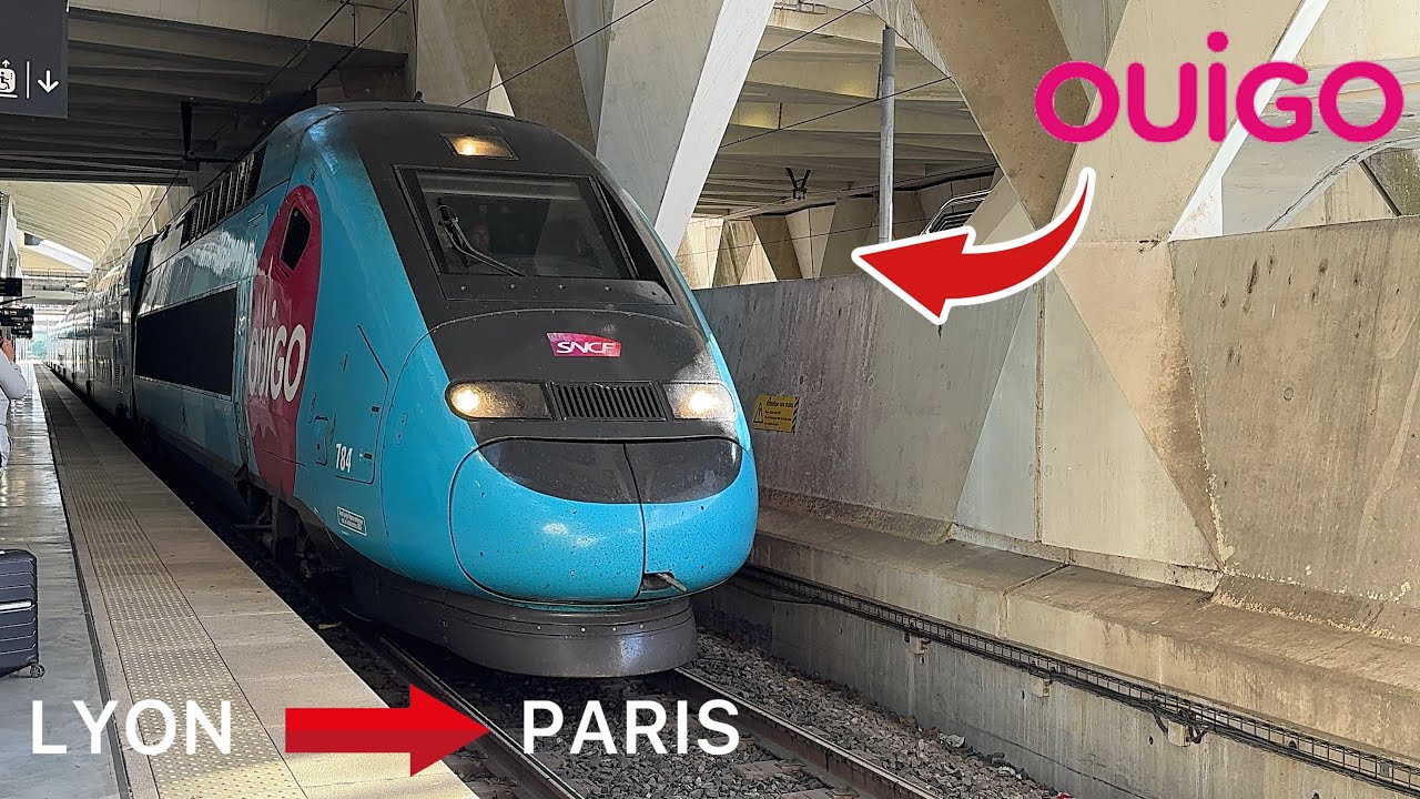 🇫🇷 Riding the France’s Fastest Train | OUIGO from Lyon to Paris | 4K 60 FPS-HDR 🇫🇷