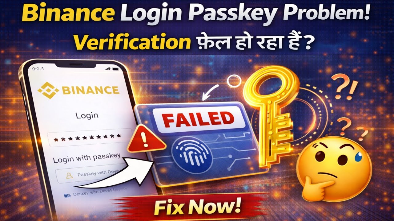Binance login passkey problem, Binance Login verification passkey problem