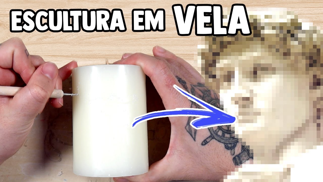 TENTEI FAZER UMA ESCULTURA EM VELA - Ficou INCRÍVEL!