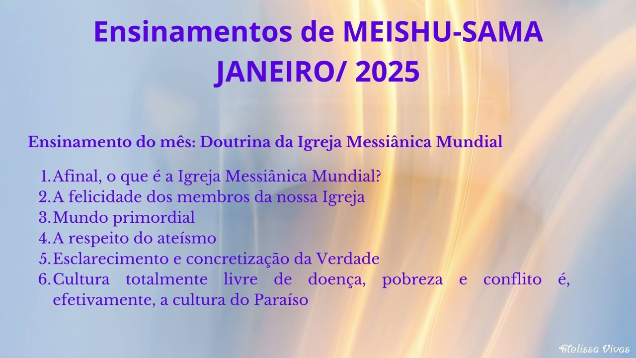 Áudio Ensinamentos de Meishu-Sama - Janeiro/ 2025
