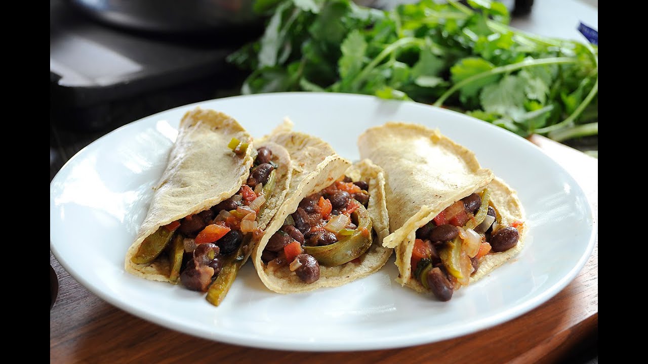 Tacos vegetarianos sencillos