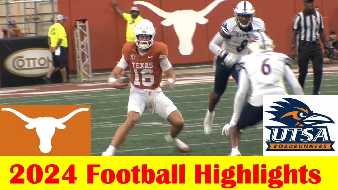 UTSA vs #2 Texas Football Game Highlights 9 14 2024