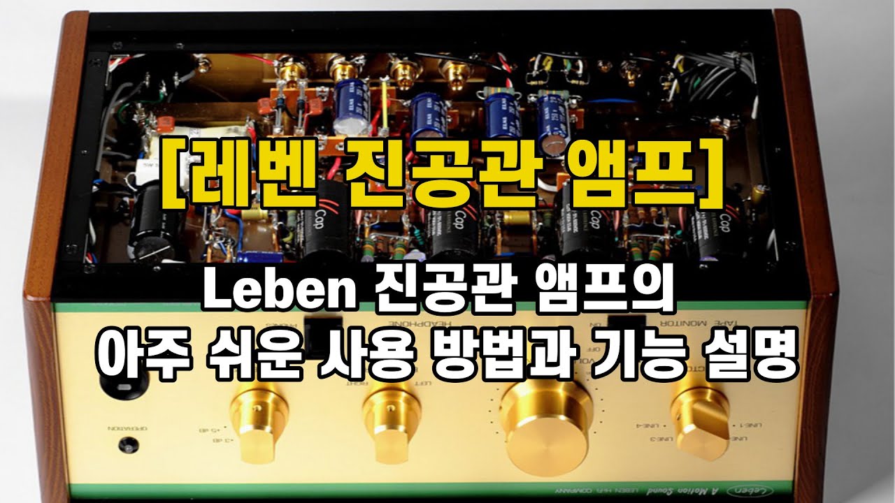 Leben 진공관 앰프의 아주 쉬운 사용 방법과 기능 설명
