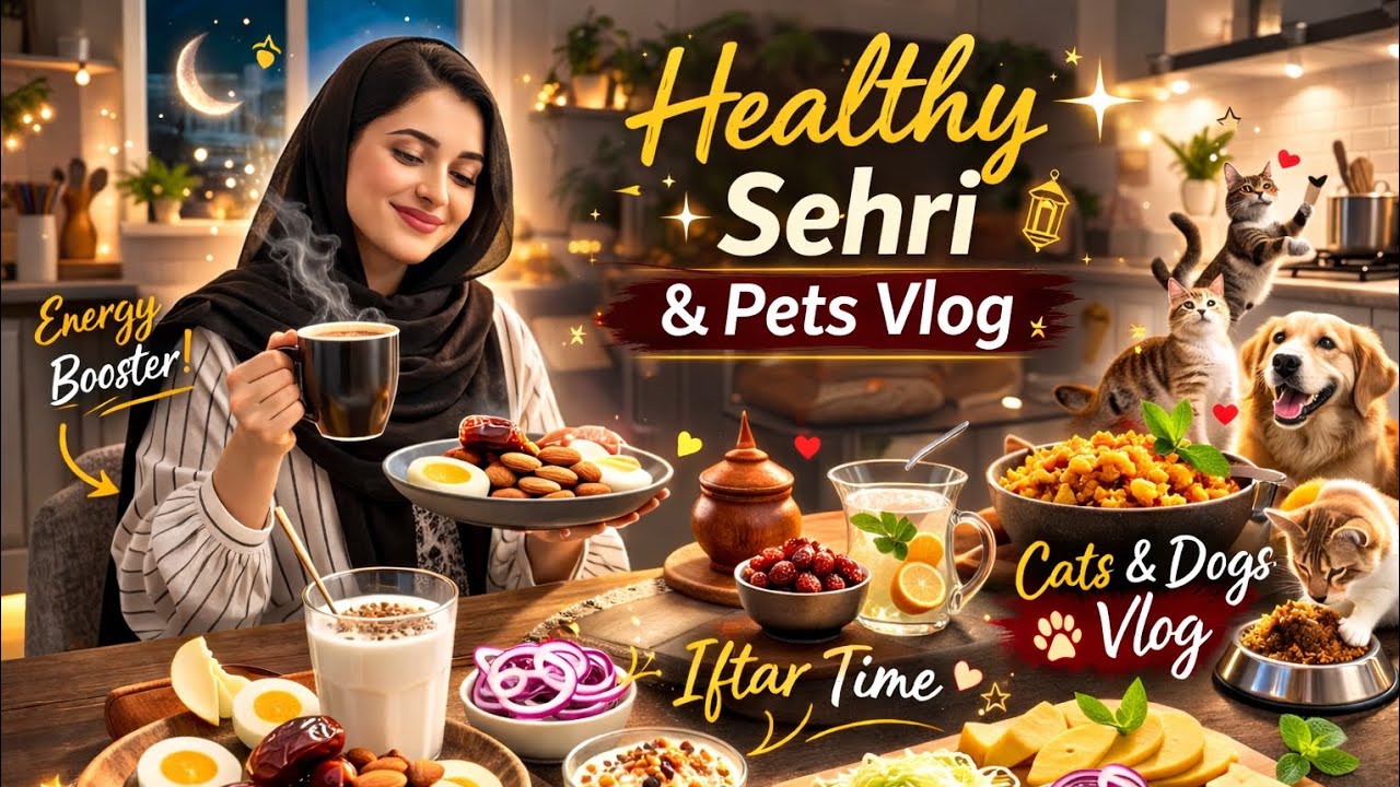 Simple Sehri & Iftar Routine 🌙 | Ramadan Vlog with Cats & Dogs