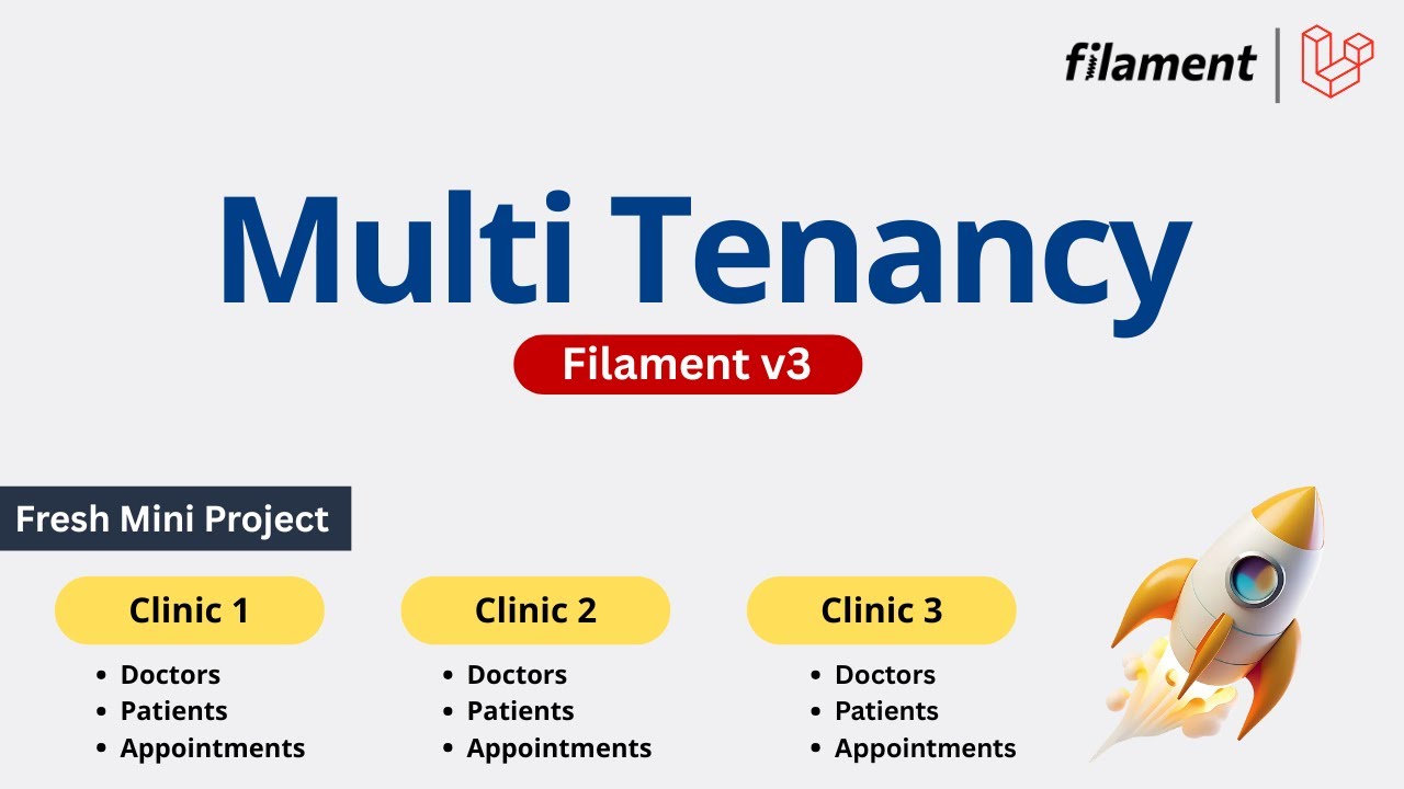 Multi Tenancy in FilamentPHP v3 in Laravel | Clinic & Patient Management System Mini Project