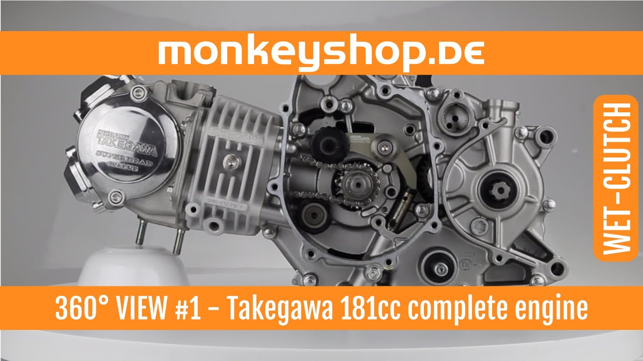360° View #1 - TAKEGAWA complete engine 181cc wet-clutch for Monkey 125, MSX & GROM - monkeyshop.DE