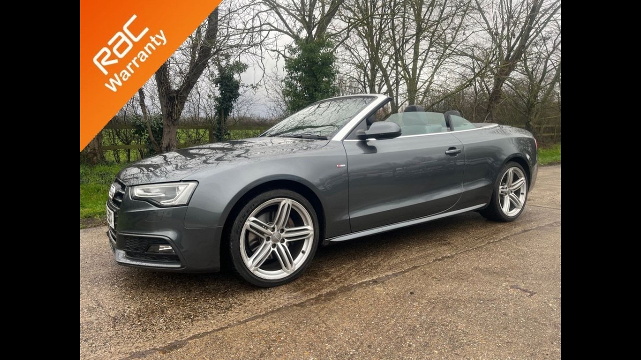 ULEZ Compliant, 2012 Audi A5 Convertible, full leather , S-Line, Automatic, Petrol, car finance