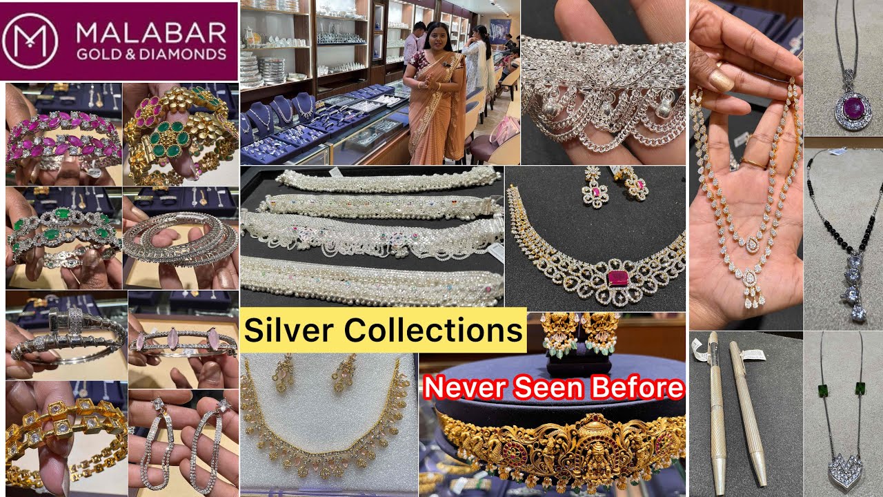 Rs 400😳😱 “Huge”Collection of Silver jewelleries from Malabar | Silver Necklaces/ Earrings/Anklets
