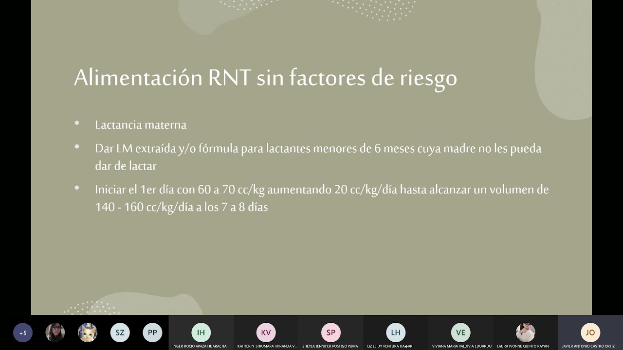 NUTRICIÓN ENTERAL Y PARENTERAL EN EL RECIÉN NACIDO - PEDIATRÍA