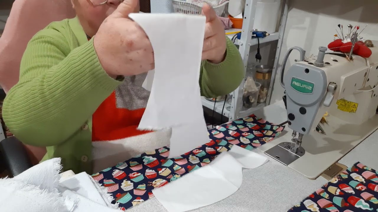 Como fazer um risco tipo réguas para pano de prato.