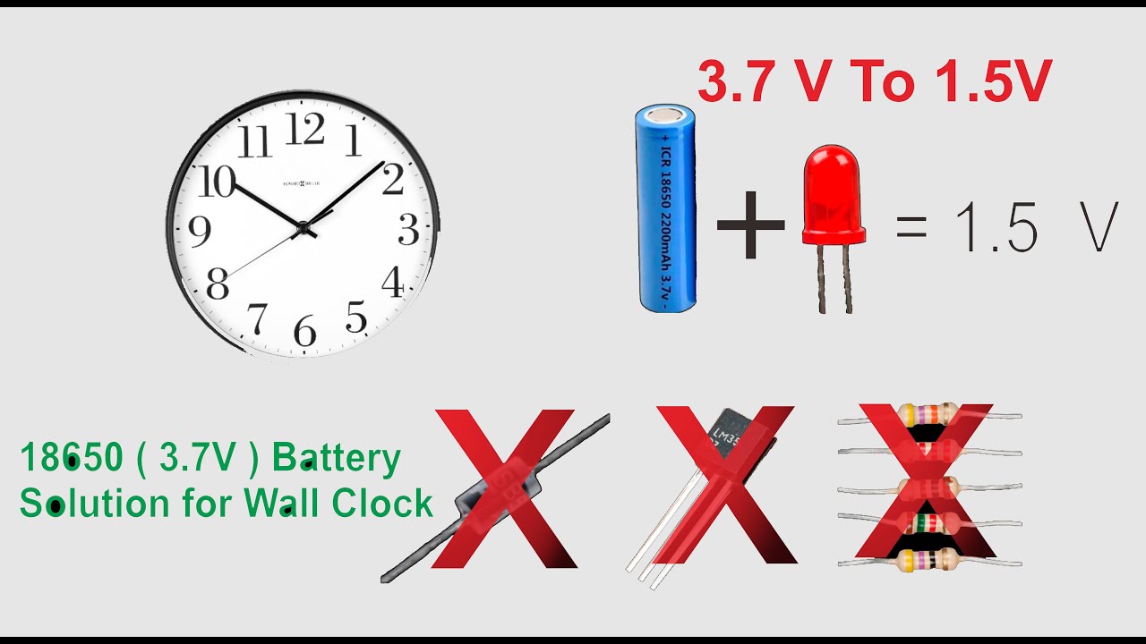 How To Step Down 3.7 To 1.5 for Wall Clock