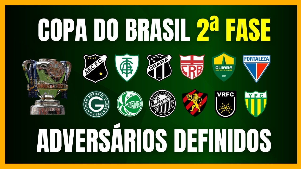 COPA DO BRASIL 2026 | 2ª FASE | MAIS 12 CLASSIFICADOS | ADVERSÁRIOS DEFINIDOS