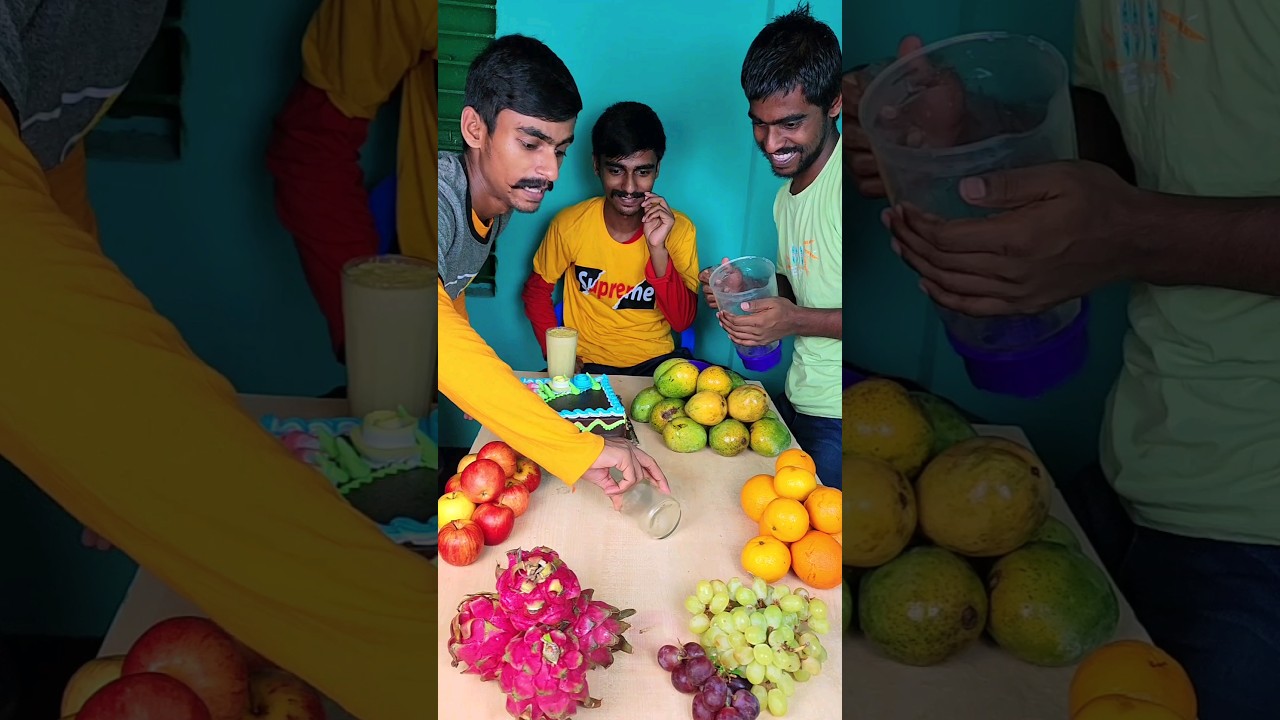 Healthy Fresh Fruits Vs Vegetables Vs Chocolate Cake Delicious Food Challenge #shorts