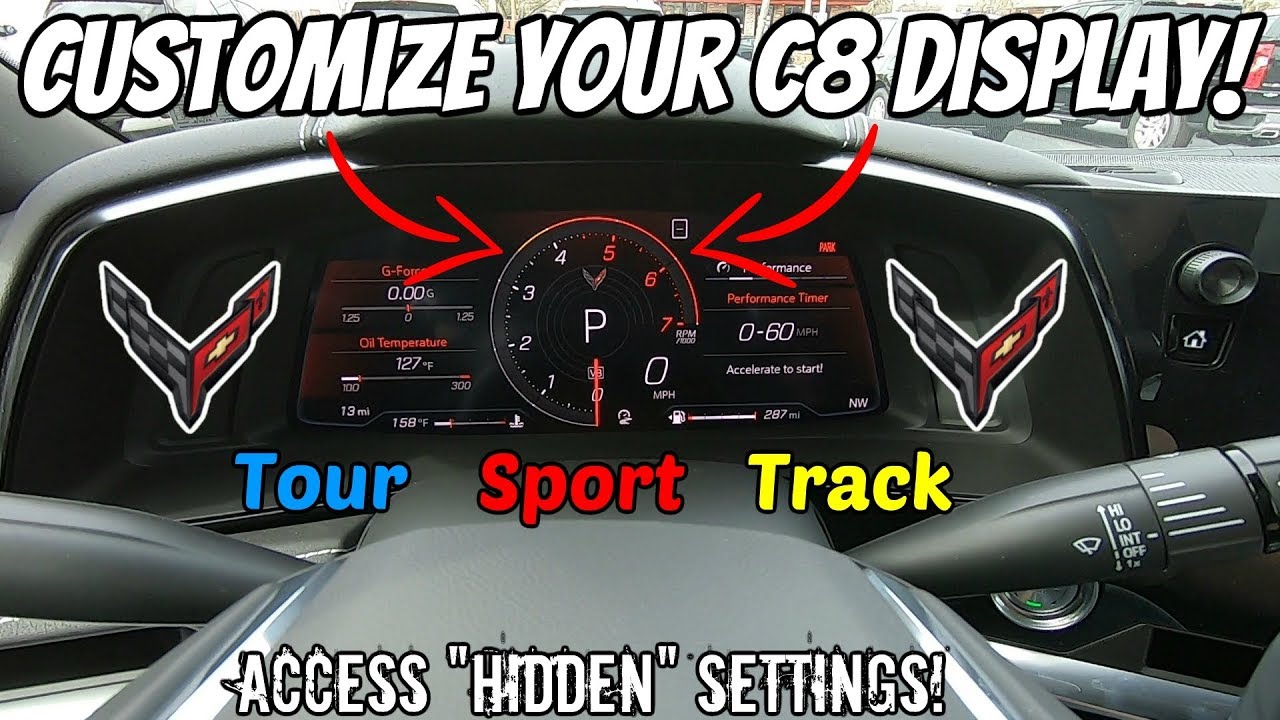 Change "HIDDEN" dash options in your 2020 C8 CORVETTE! CUSTOMIZE your DISPLAY to fit YOU!