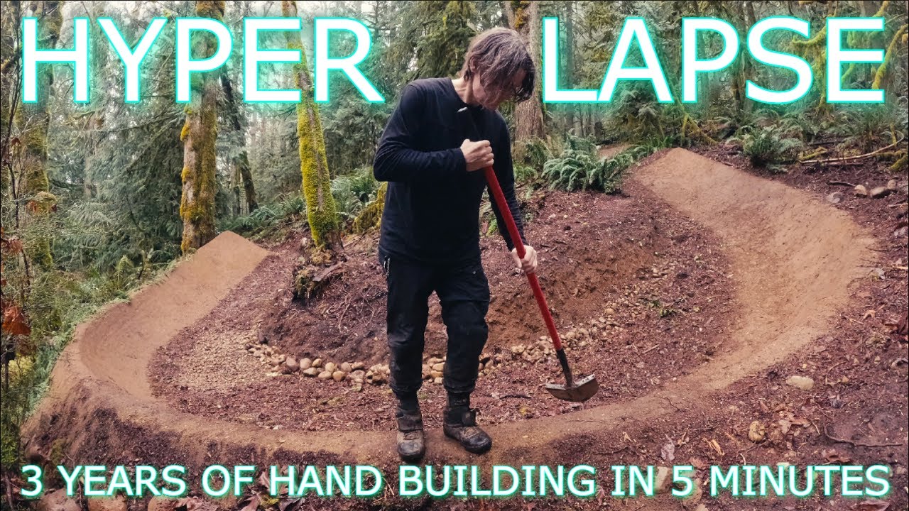 SOLO HAND BUILT MTB JUMP TRAIL 3 YEAR TIME LAPSE