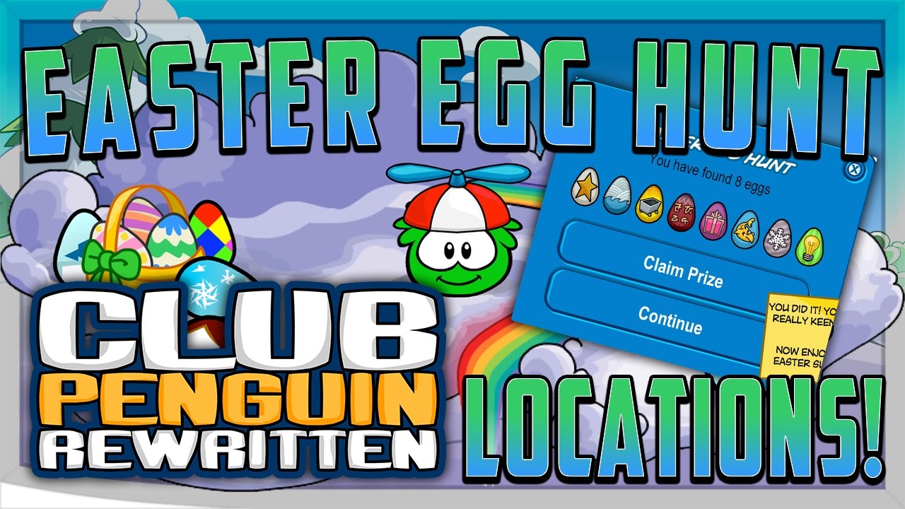 Club Penguin Rewritten - Where To Find All Easter Eggs In Hunt! (CPR Easter Egg Hunt Locations)