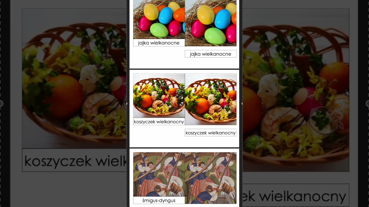 Karty Montessori: Wielkanoc do pobrania na stronie chcesamemu.online #montessori #chcesamemu