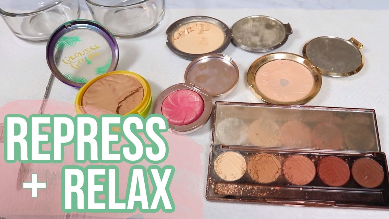 Repressing + Reorganizing My Makeup... *relaxing makeup video to fall asleep to* | Lauren Mae Beauty
