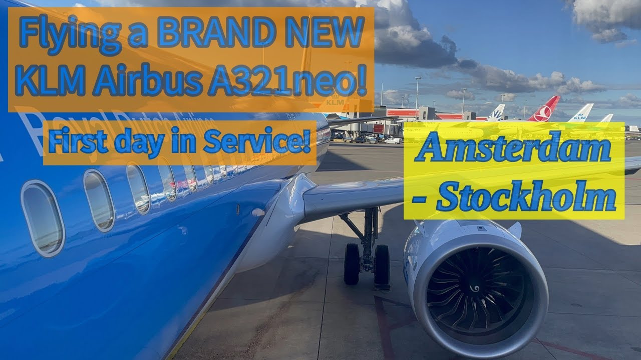 TRIP REPORT | KLM Economy Comfort | Amsterdam - Stockholm | Airbus A321neo (4K UHD)