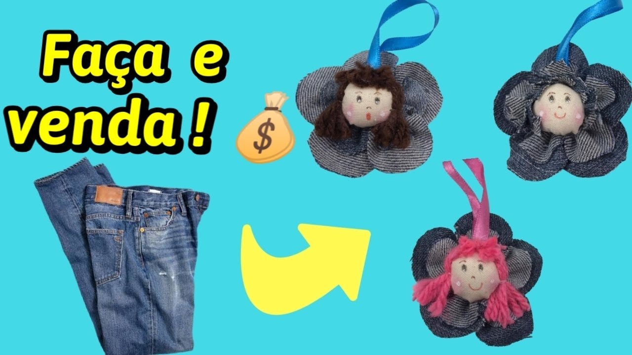 💰Ganhe DINHEIRO Fazendo CHAVEIRO Com Calça Jeans Velha 💰 - Djanilda Ferreira