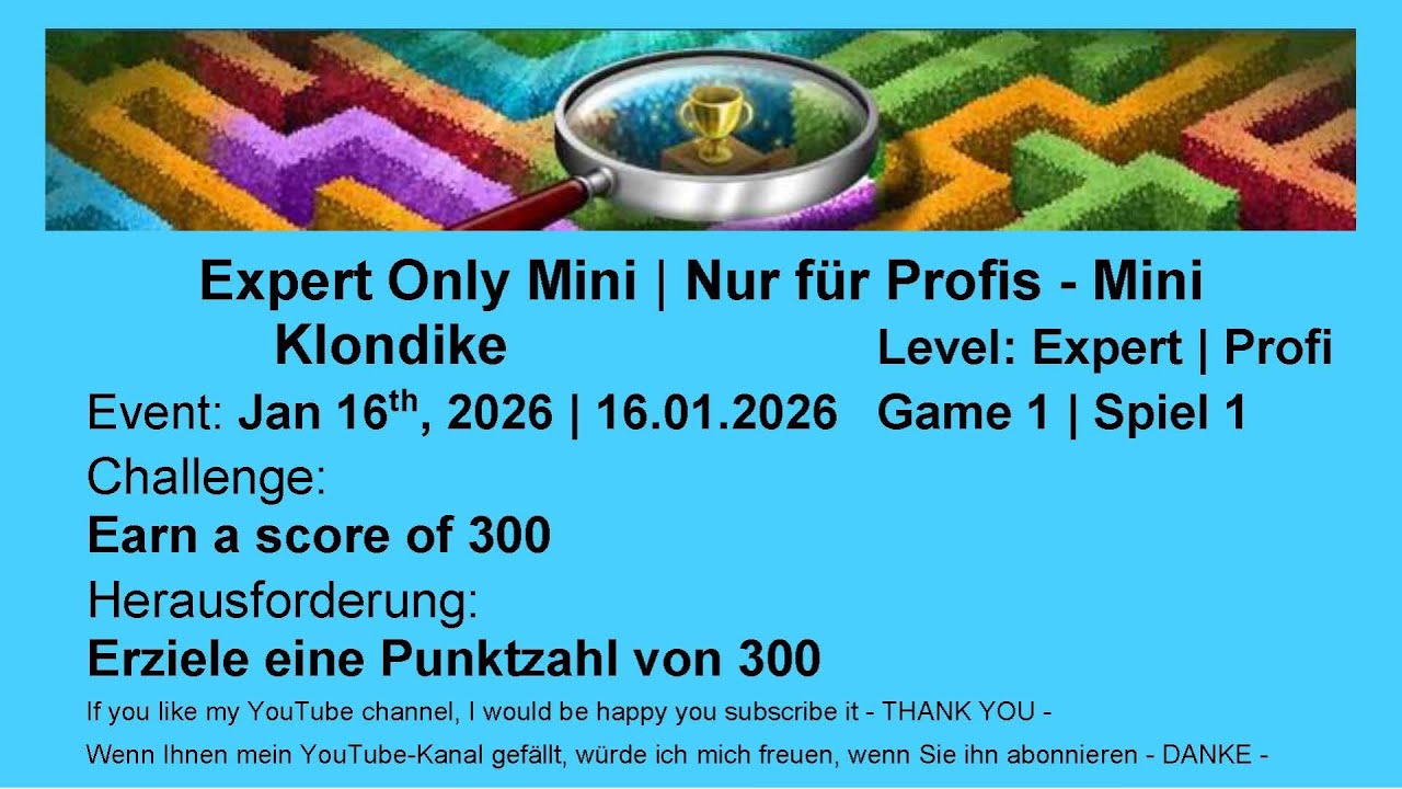 Expert Only Mini - Klondike #1 Expert | Jan 16th, 2026