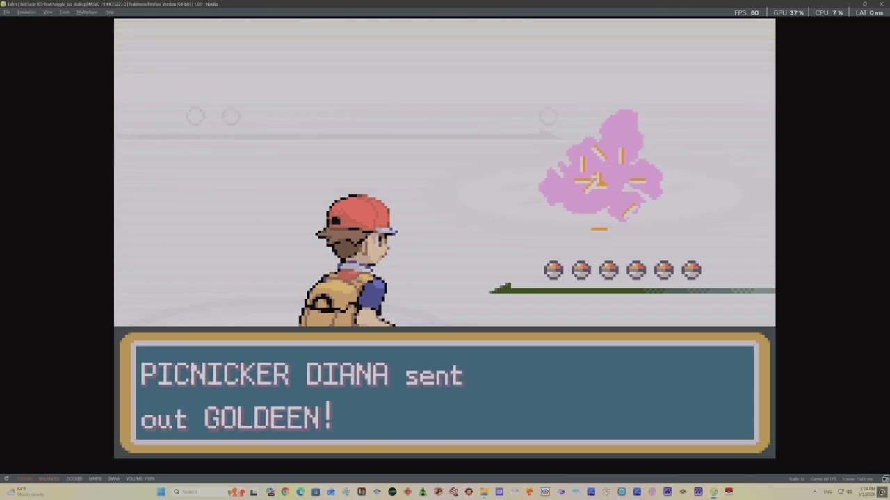 Eden Pokémon FireRed Version vs gym pc