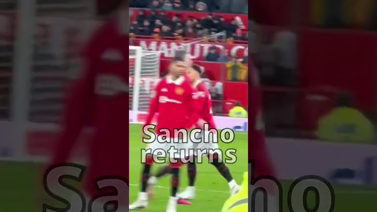 ❤ Sancho Is Back On The Pitch #shorts #manchesterunited #sancho