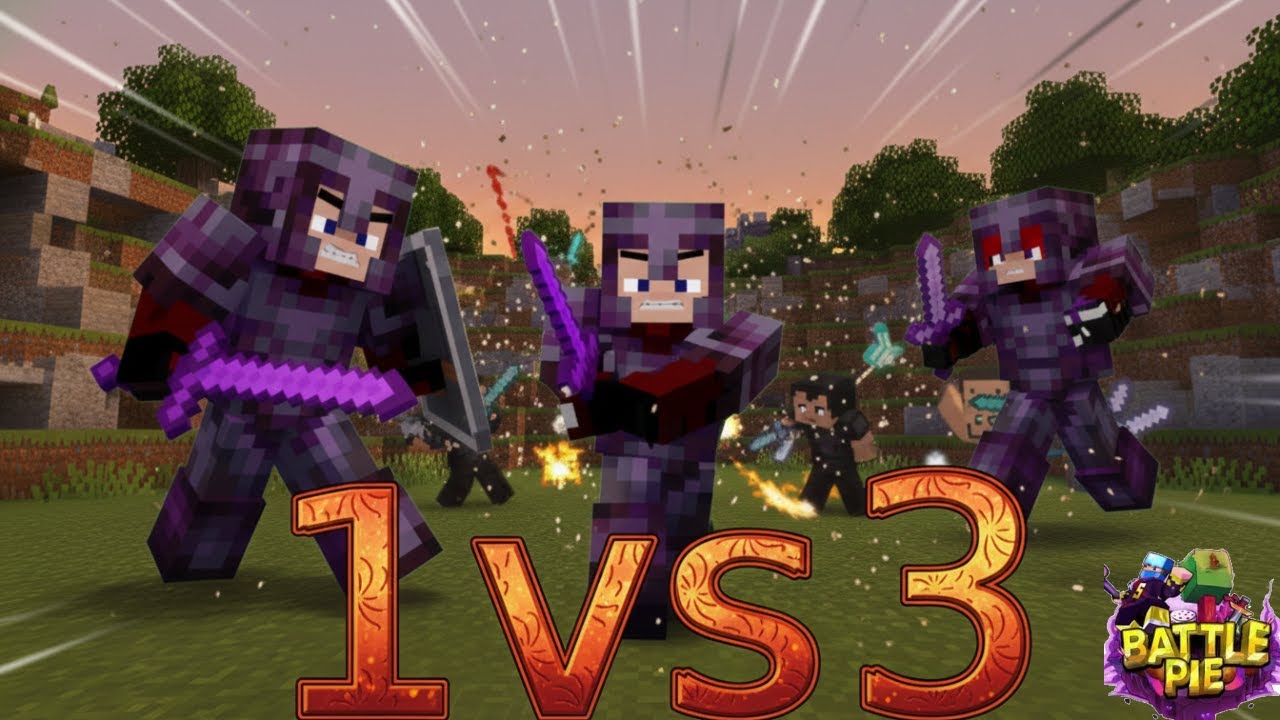 1v3 Situation After Interrupted 1v1 | Battlepie Warp | #minecraft #battlepie