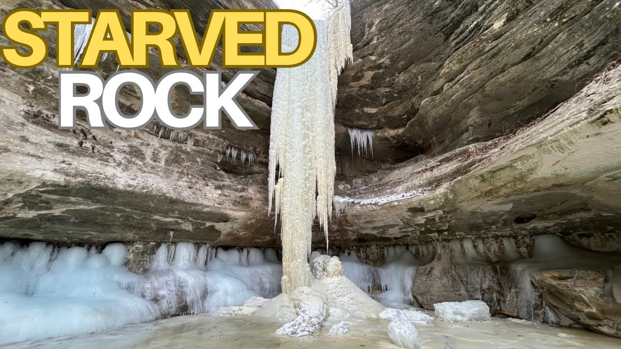 Exploring a Frozen Waterfall at Starved Rock