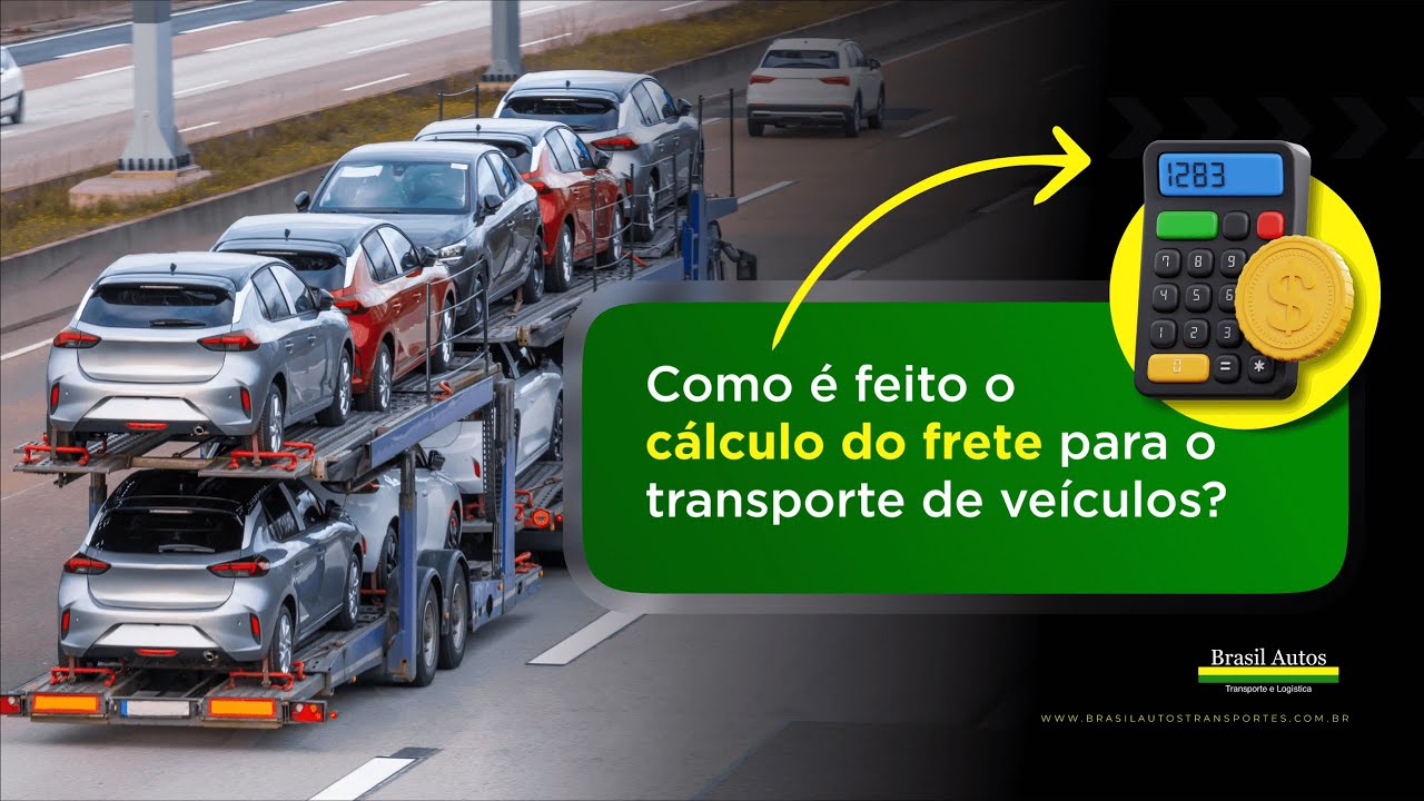 Como é feito o cálculo do frete para o transporte de veículos?
